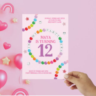 In My Friendship Bracelet Era Birthday Party Announcement