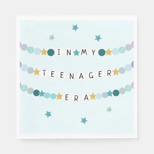 In My Friendship Bracelet Era Birthday Party Napkins (Front)
