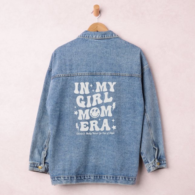 In My Girl Mom Era Custom Names Denim Jacket (Hangar)