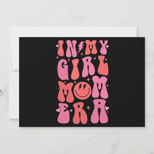 In My Girl Mom Era Retro Groovy Mother's Day  Invitation (Front)