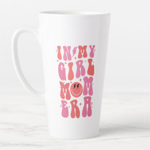 In My Girl Mom Era Retro Groovy Mother's Day  Latte Mug