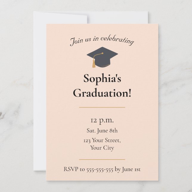 In My Grad Era Graduation Invitation (Back)