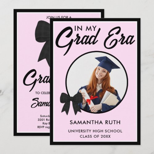 In My Grad Era Photo Graduation Party Invitation