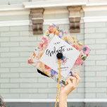 In My Graduate Era | Floral Monogram  Graduation Cap Topper<br><div class="desc">You've earned it - so why not show it off!! This grad cap topper can be personalized with your name, school, graduating year and even your own photo(s). Leave a lasting impression with this stunning personalized design. Add your custom wording to this design by using the "Edit this design template"...</div>