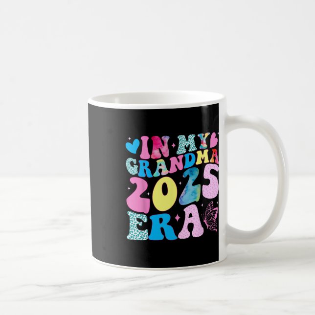 In My Grandma 2025 Era Funny Groovy New Grandma Mo Coffee Mug (Right)