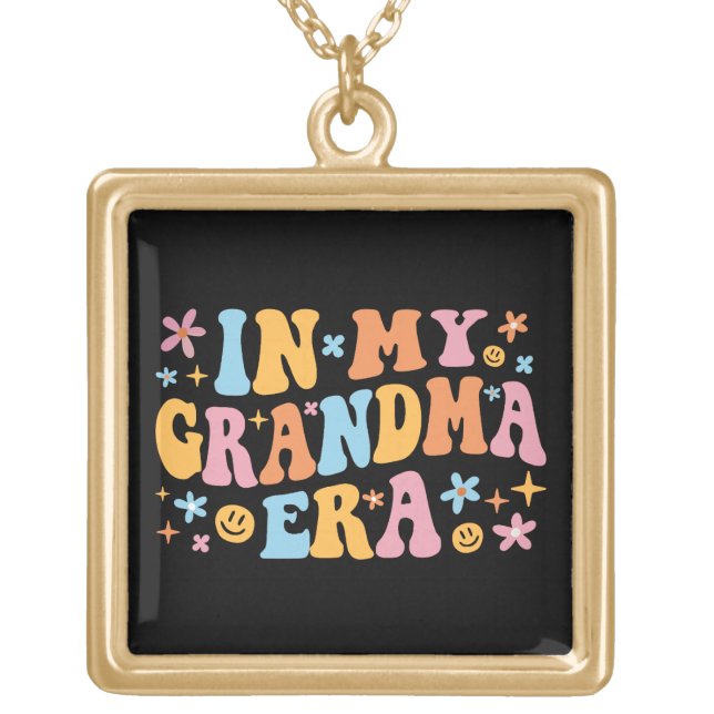 In My Grandma Era I Gold Plated Necklace (Front)