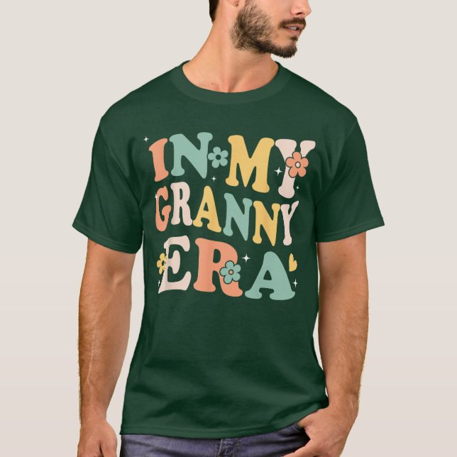 in My Granny Era Funny Sarcastic Groovy Retro Moth T-Shirt (Front)