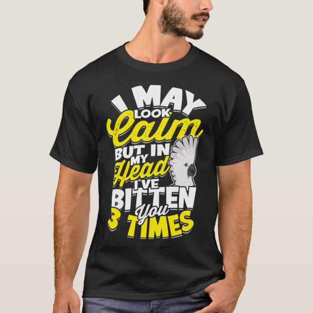 In My Head I ve Bitten You 3 Times Parrot Umbrella T-Shirt (Front)