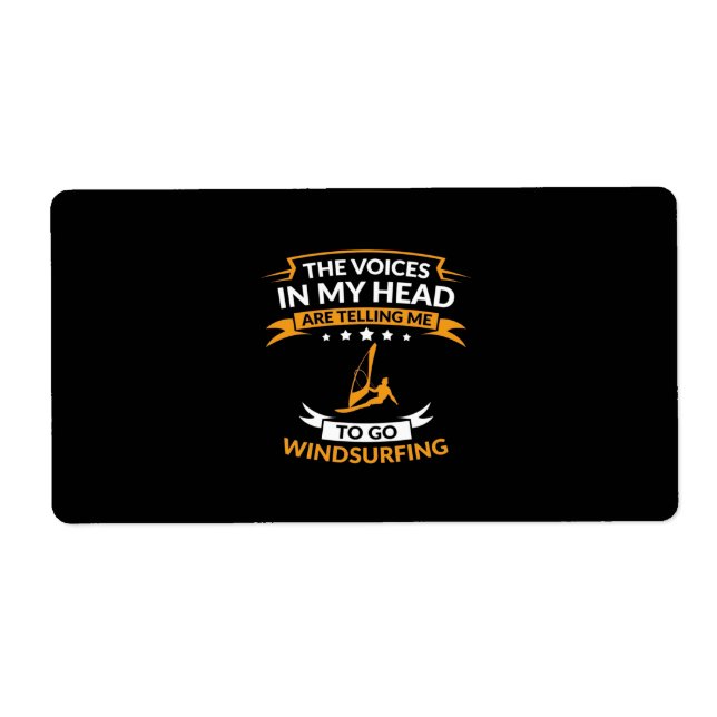 In My Head I Want To Go Windsurfing Label (Front)