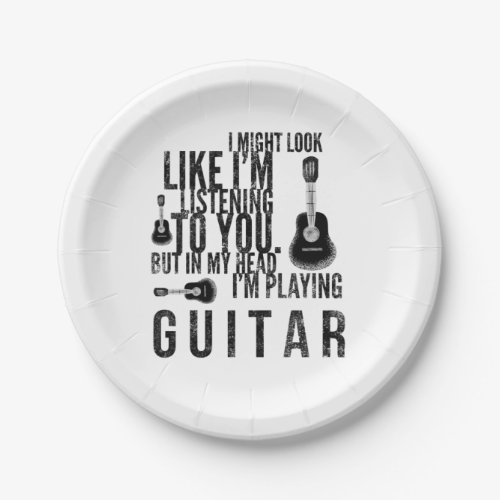 in my head Im playing guitar Paper Plates