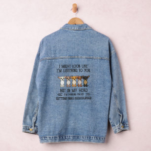 In My Head I'm Thinking About Getting Chihuahuas Denim Jacket