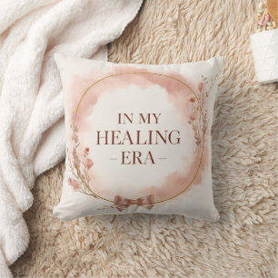 In My Healing Era Elegant Self Love Throw Pillow