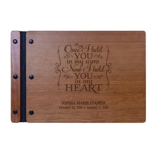 In My Heart Cherry Medium Book of Condolences (Front)