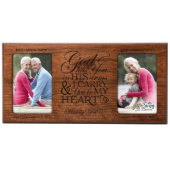 In My Heart Memorial Cherry Double Picture Frame (Front)