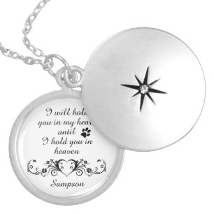 In My Heart Pet Remembrance Personalized Locket Necklace