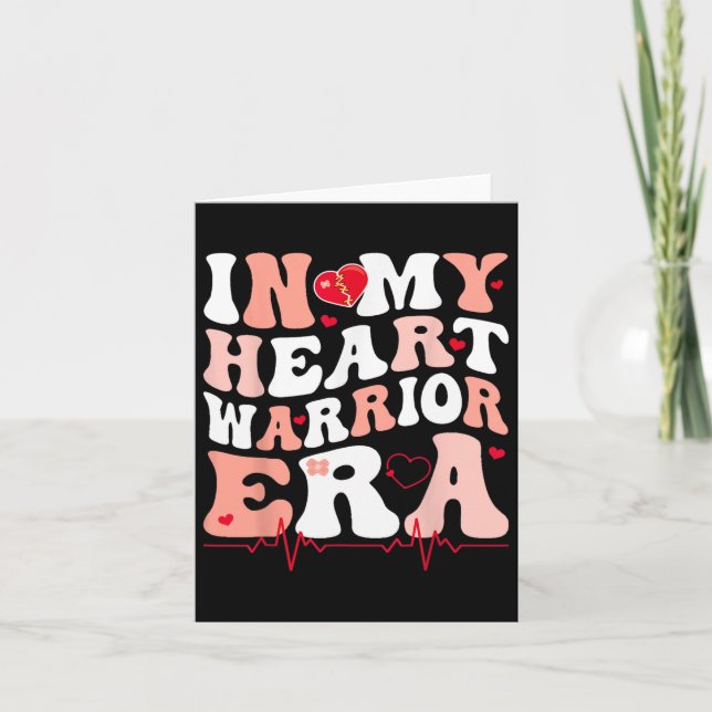 In My Heart Warrior Era Chd Heart Disease Awarenes Card (Front)