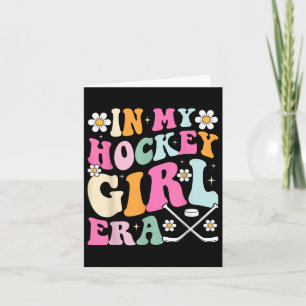 In My Hockey Girl Era Vintage Game Day Groovy Hock Card