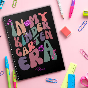 In My Kindergarten Era Retro Neon with Name Notebook