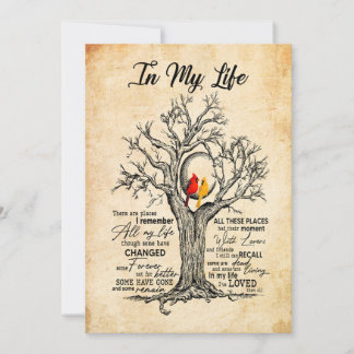 In My Life |I Remember All My Life All These Place Holiday Card