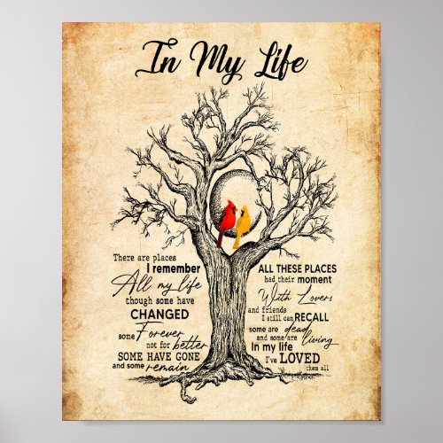 In My Life I Remember All My Life All These Place Poster
