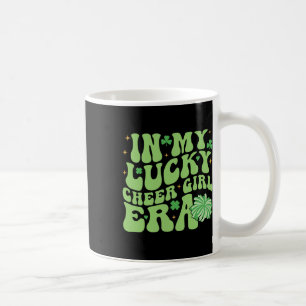 In My Lucky Cheer Girl Era Groovy Shamrock St Patr Coffee Mug