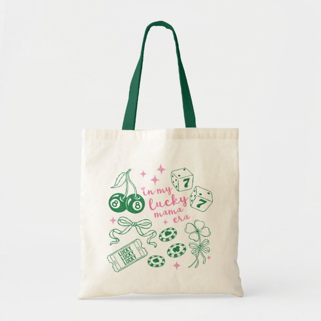 In My Lucky Mama Era St Patricks Day Lucky Charm Tote Bag (Front)