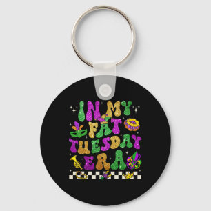 In My Mardi Gras Era Fleur De Lis Fat Tuesday Groo Keychain