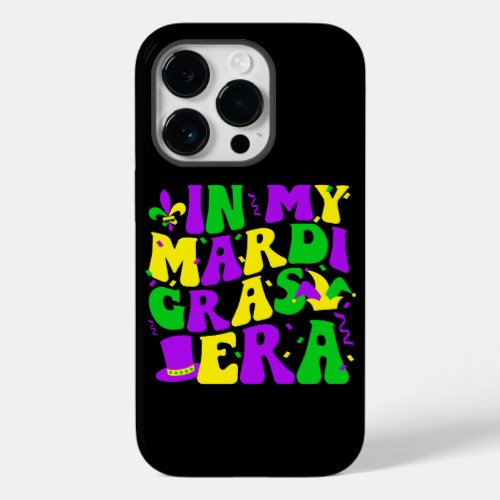 In My Mardi Gras Era Funny Festival Retro Carnival Case_Mate iPhone 14 Pro Case
