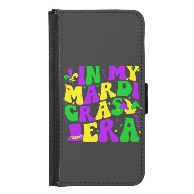 In My Mardi Gras Era Funny Festival Retro Carnival Samsung Galaxy Wallet Case (Front)