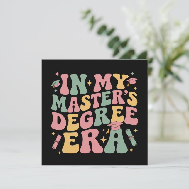in My Master's Degree Era Graduation Master Degree Invitation (Standing Front)