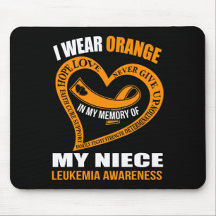 In my memory of my niece LEUKEMIA AWARENESS  Mouse Pad