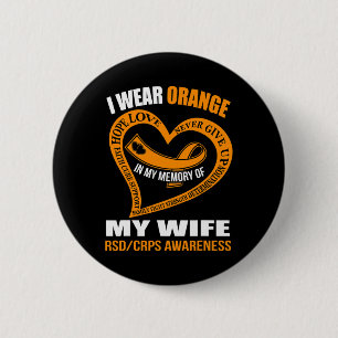 In My Memory Of My Wife Rsdcrps Awareness Button