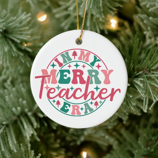 In My Merry Teacher Era Ornament (Tree)