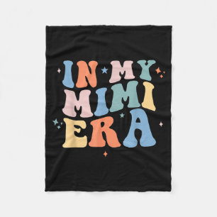 In my mimi era retro groovy mother's day fleece blanket