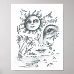 In My Mind's Eye pen n ink Poster