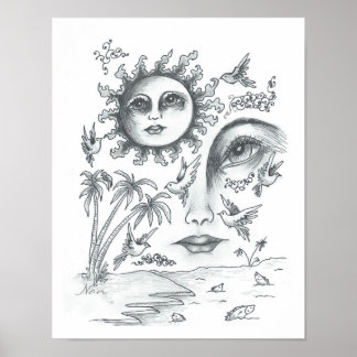 In My Mind's Eye pen n ink Poster
