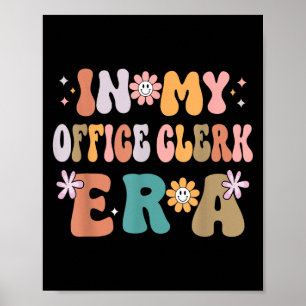 In My Office Clerk Era Funny Women Christmas Poster