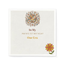 In My One Era Groovy 1st Birthday Napkins