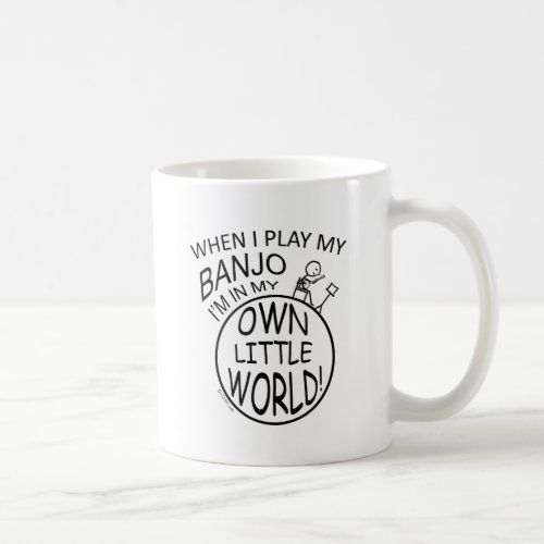 In My Own Little World Banjo Coffee Mug
