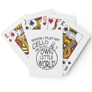 In My Own Little World Cello Poker Cards