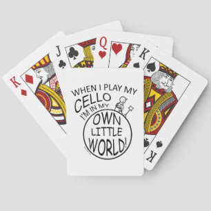 In My Own Little World Cello Poker Cards