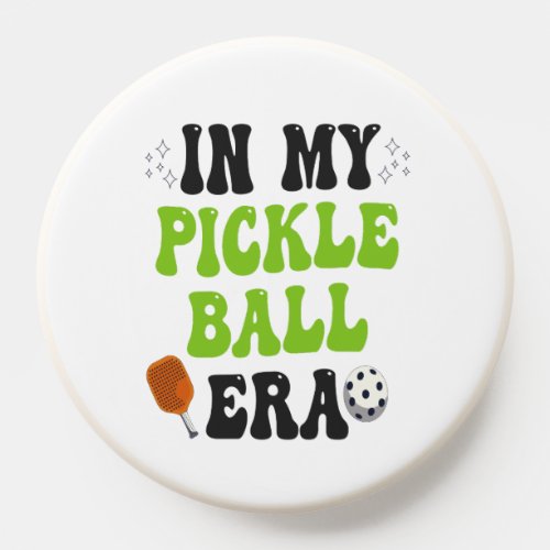 In My PickleBall Era Funny Groovy Sport Gift  PopSocket