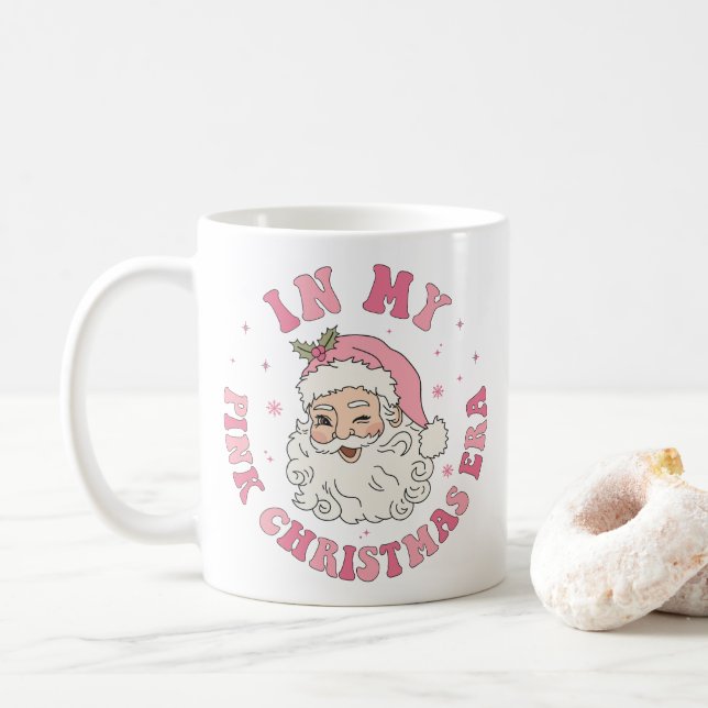 In My Pink Christmas Era Mug (With Donut)