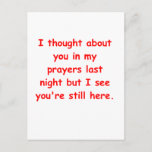 in my prayers postcard
