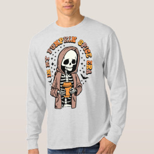 In My Pumpkin Spice Era    Skeleton   Front & Back T-Shirt