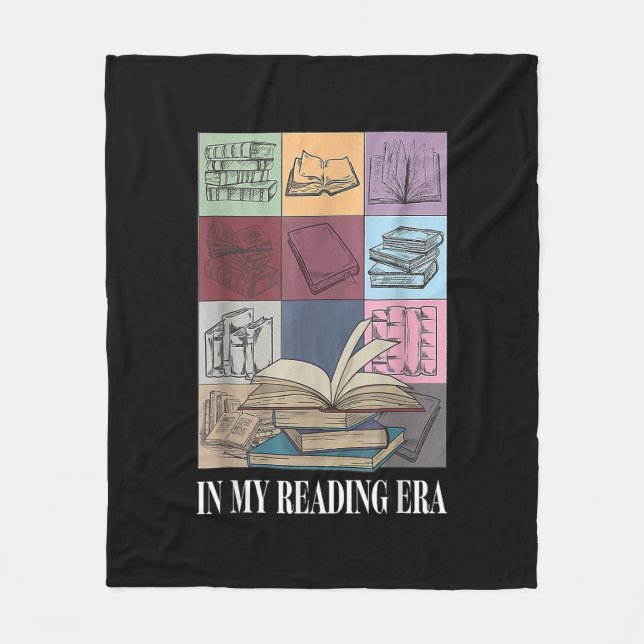 In My Reading Era Bookish Book Lover Fleece Blanket (Front)