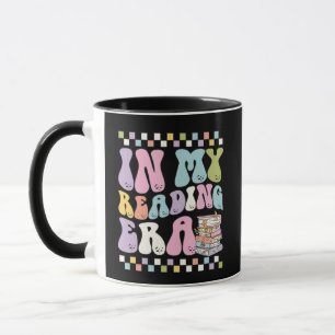 In My Reading Era Retro Groovy Pastel Book Stack Mug