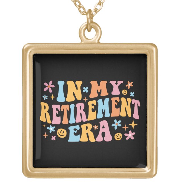 In My Retirement Era I Gold Plated Necklace (Front)
