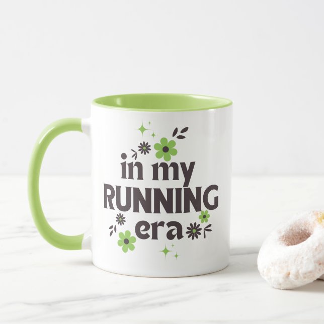 In My Running Era, Funny Running Gift for Runners Mug (With Donut)
