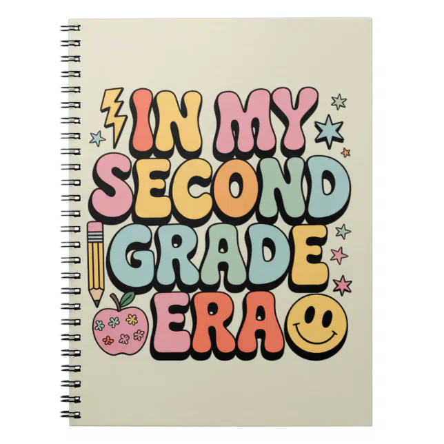 In My Second Grade Era 2nd Grade Teacher Back Notebook | Zazzle